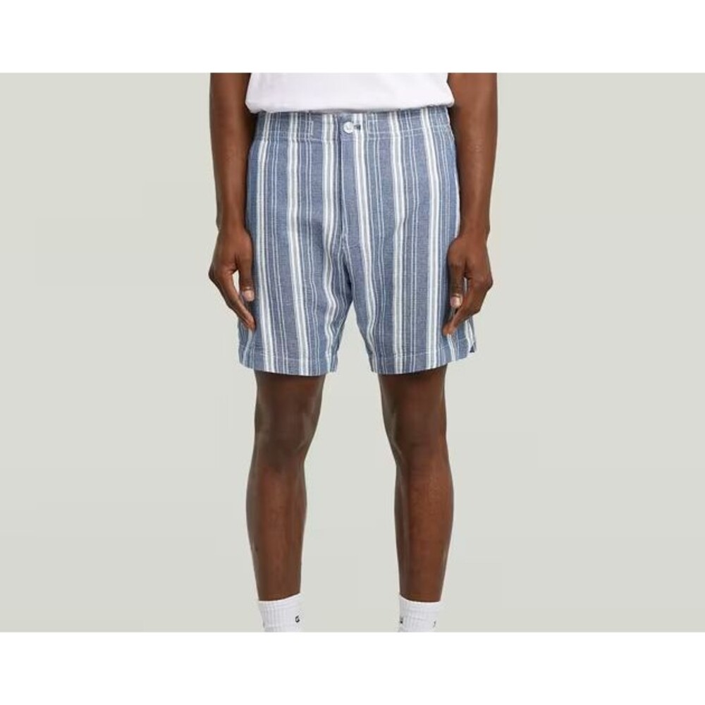 G-Star Raw Shorts Mens Size 33 Blue Stripe Resort Short Summer Dobby $140
